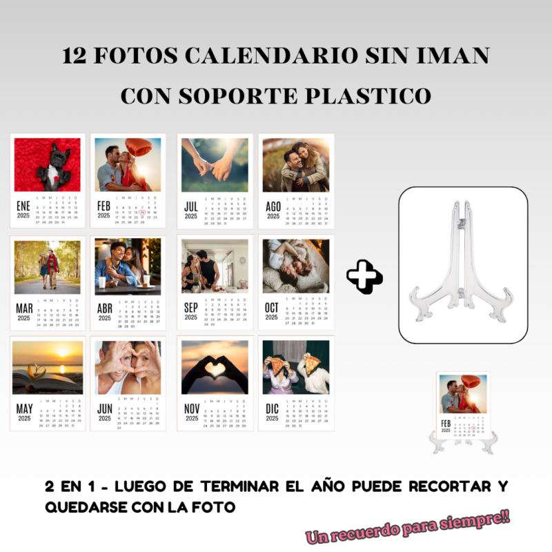 Calendario Estilo Polaroid 2en1 En Tendencia Con O Sin Imán - Image 5
